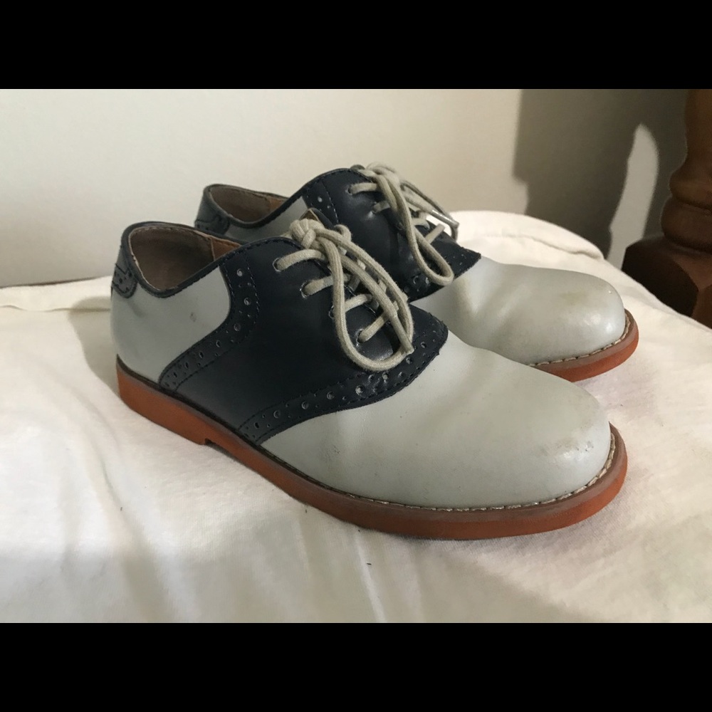 Boys Size 2 Blue Gray Size 2 Saddle Dress shoes